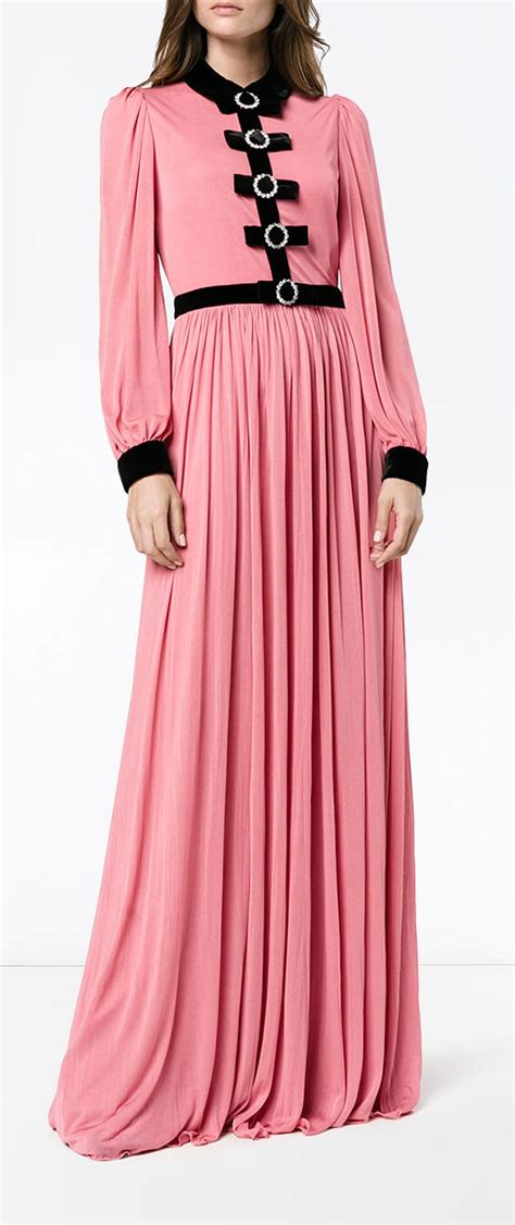 gucci red dress pink bow|Gucci evening dresses for women.